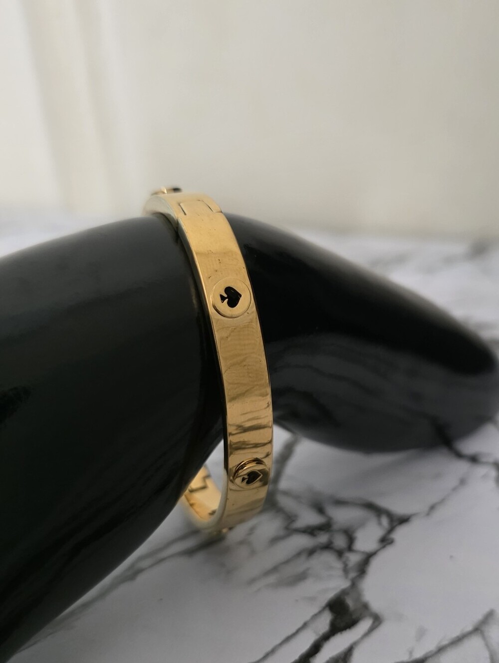 kate spade Gold-tone Logo Screw Bangle Bracelet